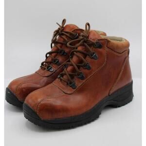 DEXTER Brown Leather Hiking Boots with Lace-Up Closure Men's Size 8M
